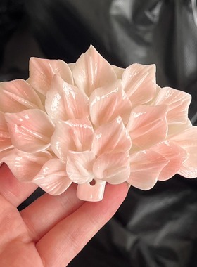 陶瓷手工捏花茉莉牡丹德化创意手作香薰造型高颜值家居插花摆件