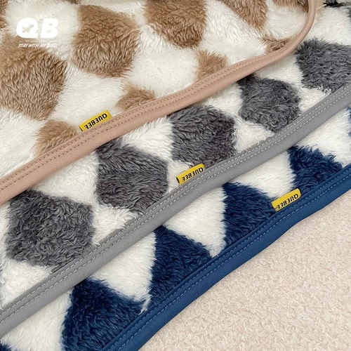 QB Pet Dog Cat Универсальная шерстяная одеяло с утолщенным двойным фланцевым рубцом Bikumo Xiongsuri