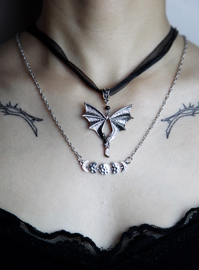 月相图月亮项链吊坠月亮失踪