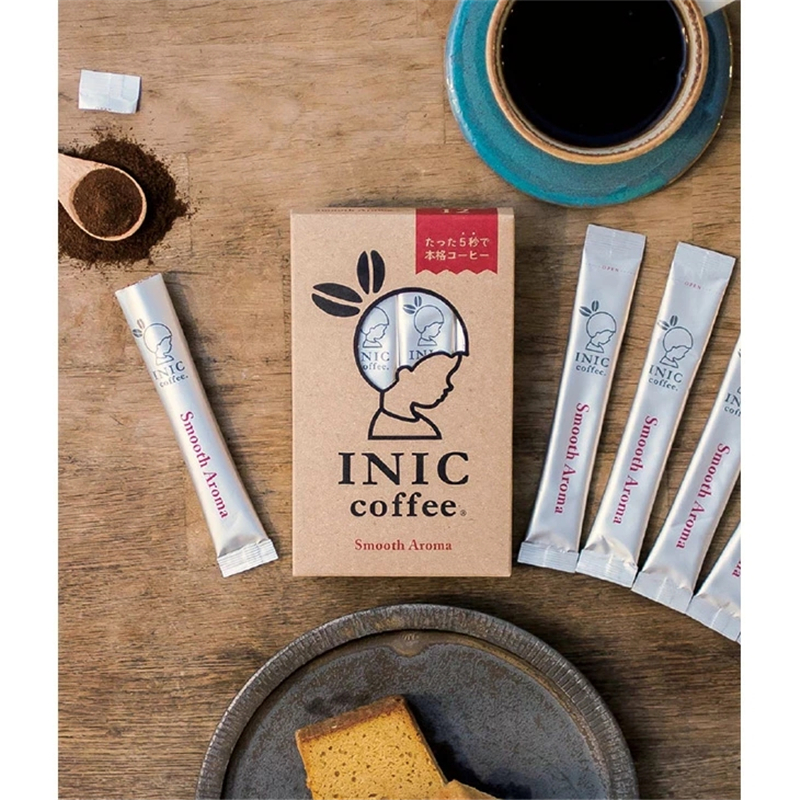日本直邮  INIC Smooth Aroma 速溶黑咖啡 coffee  12条 1盒 - 图0