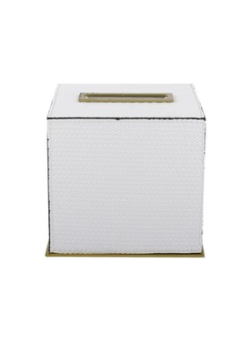 现代简约轻奢皮革纸巾盒摆件