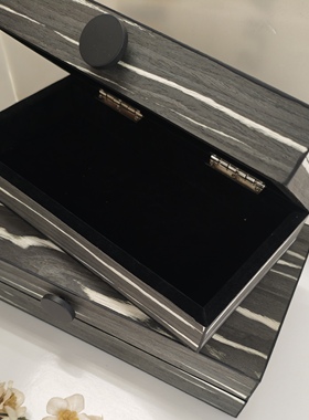 现代新中式肌理纹收纳盒