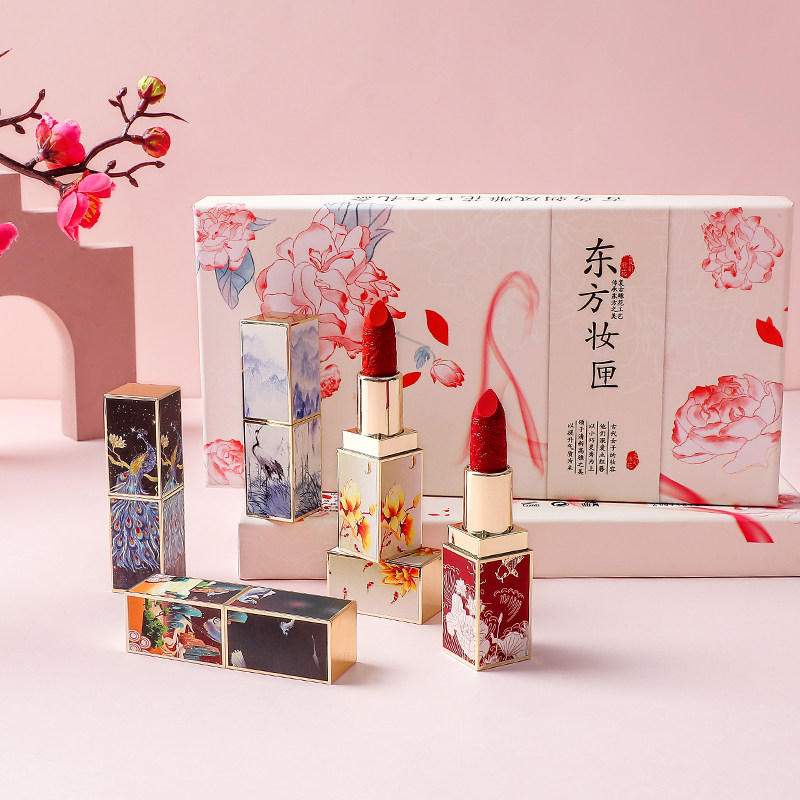 故宫风套装礼盒全套盒小众品牌口红 kufire唇膏/口红