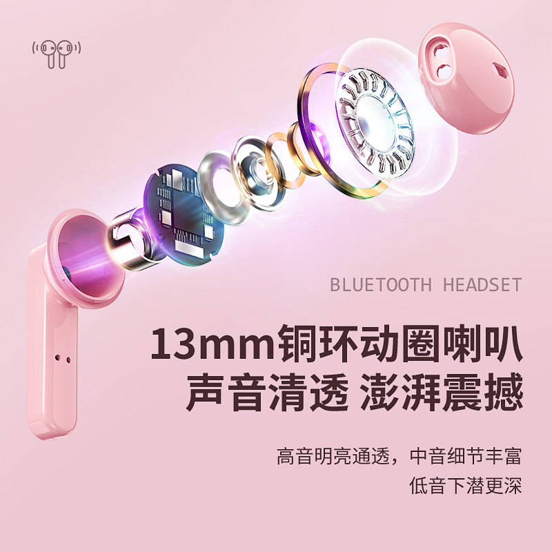 无线蓝牙耳机女生华为苹果oppo vivo kufire蓝牙耳机