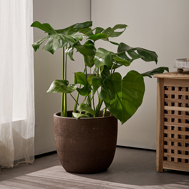 Purple sand retro rough large diameter flowerpot