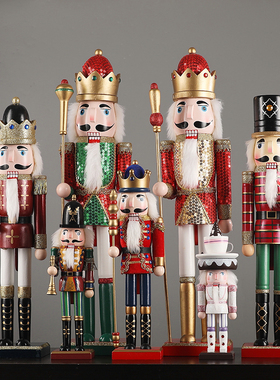 胡桃夹子士兵摆件礼物圣诞节旋转