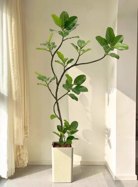孟加拉榕仿真绿植高端轻奢室内客厅仿生花大型落地高级感假树盆栽