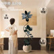 Simulated green plant black diamond rubber tree in ancient style