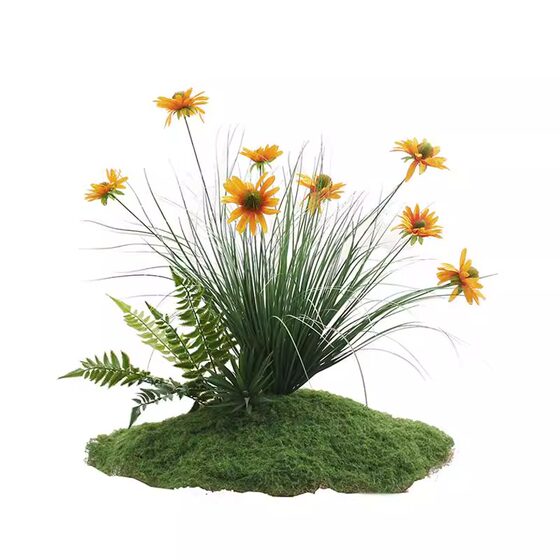 Simulated green plants, flowers and plants window decoration