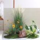 Simulated green plants, flowers and plants window decoration
