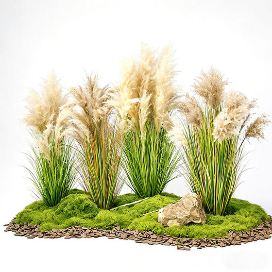 Simulated green plant combination reed grass landscaping plants