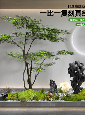 仿真绿植绿枫树造景植物室内装饰