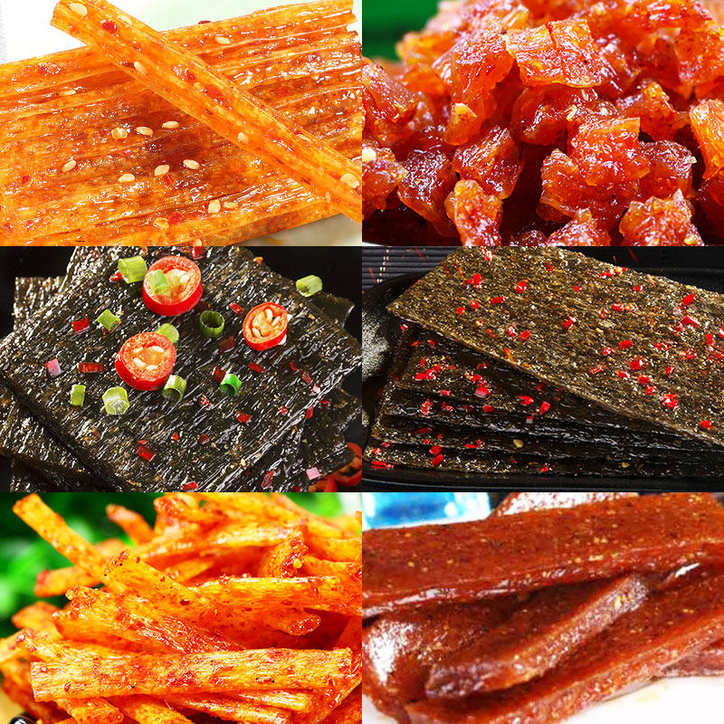 大礼包女麻辣儿时小零食混搭辣条 盛迅食品豆腐干