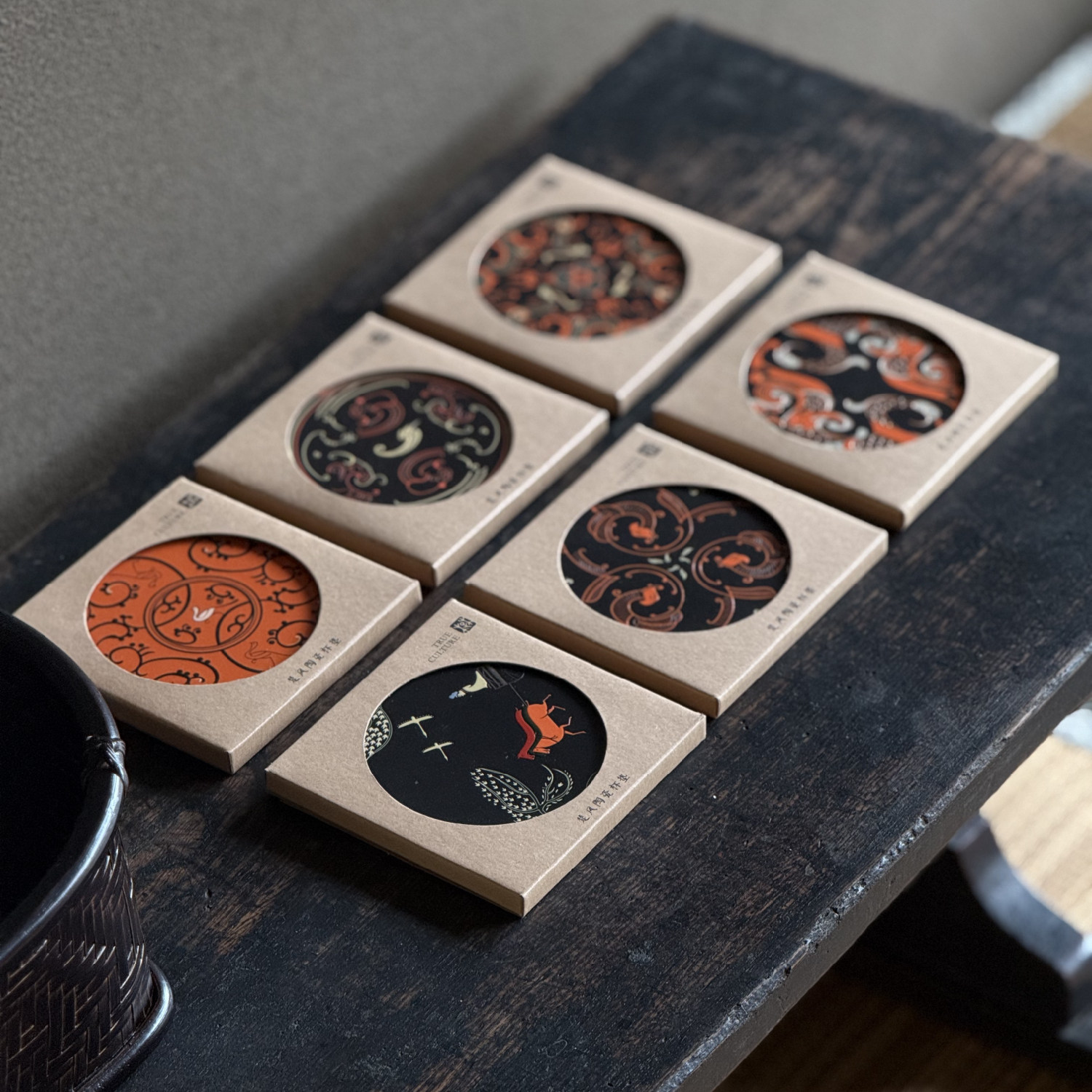 楚文化 几何纹陶瓷茶杯垫家用防烫防滑收藏送礼旅游创意伴手礼,淘宝优惠券,粉丝福利购,淘宝优惠卷