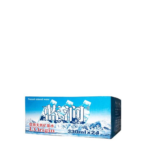 蓝涧矿泉水（Naural Mineral Water)330mlx24瓶整箱 - 图0