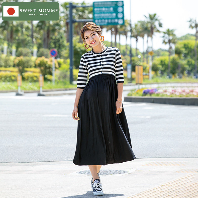 特惠sweetmommy孕妇套装春秋连衣裙 SweetMommy海外连衣裙