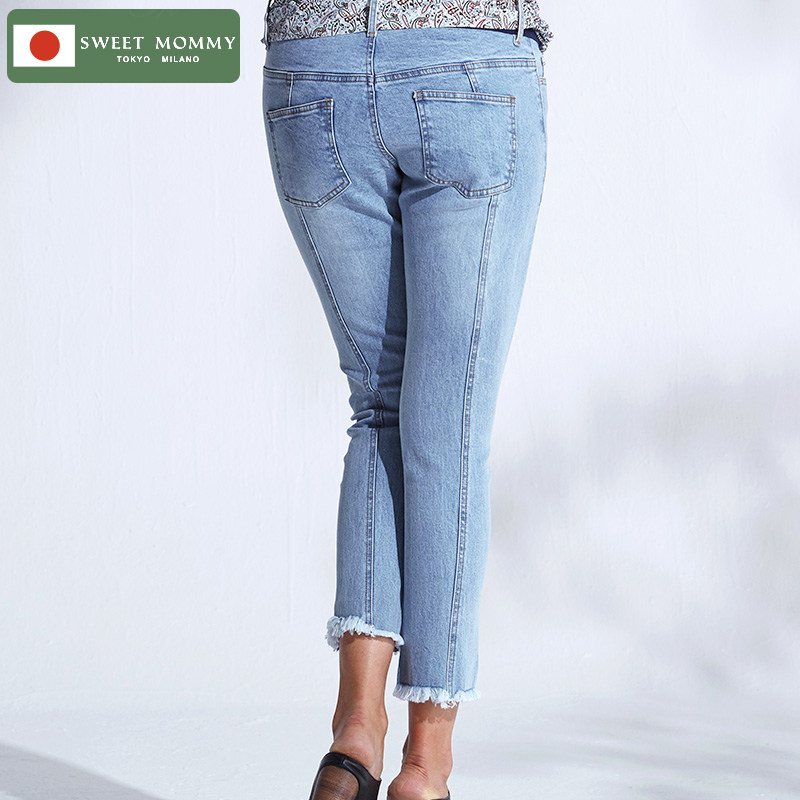 sweetmommy孕妇破洞托腹裤夏休闲裤 SweetMommy海外孕妇打底裤