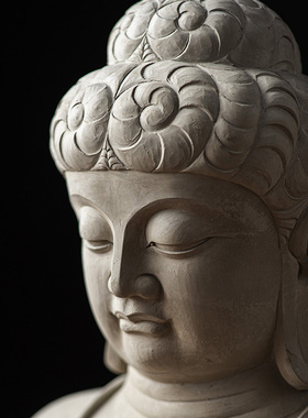 龙门石窟大佛中式水泥卢舍那半身佛像佛头摆件盆栽鱼缸造景装饰品