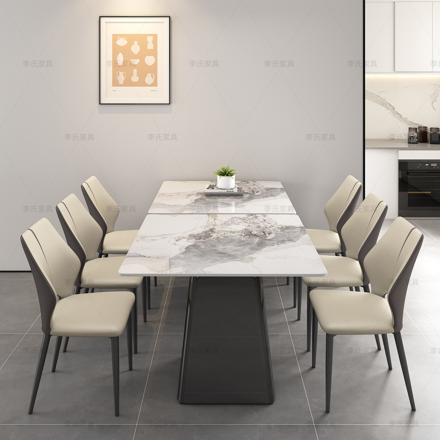 高端酒店餐厅商用正方形岩板餐桌椅休闲吧家用小方桌掼蛋打牌桌子,淘宝优惠券,粉丝福利购,淘宝优惠卷