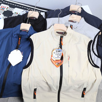 Outdoor Speed Dry Vest Mens Sport Breathable Waistcoat Light Slim Multi Pocket collar No sleeves Shoulder Multi Color Optional