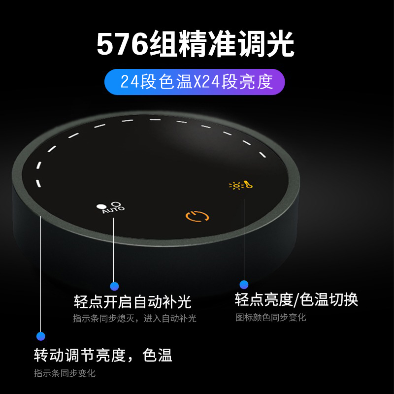 ELESENSE屏幕挂灯无线飞梭智能调光护眼米家曲面屏电脑显示器挂灯 - 图2