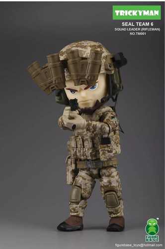 52TOYS FigureBaseFB 5寸Q版TrickyMan海豹6队 步枪手机枪手兵人 - 图0