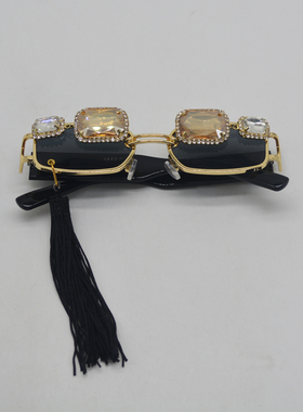 遮阳长方形复古女式墨镜