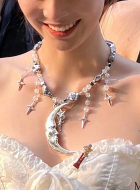 其他合金人造水晶锁骨链女项链