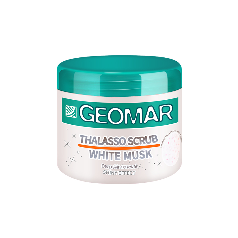 geomar吉儿玛旗舰店geomar吉儿玛身体磨砂膏白麝香海盐去鸡皮去角质全身沐浴焕白官网3
