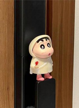 蜡笔小新门把手装饰摆件入