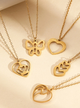 欧美跨境不锈钢18K轻奢项链5