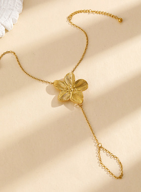 欧美INS风大阳花手链项链