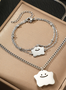 小怪兽云朵儿冷淡风锁骨链