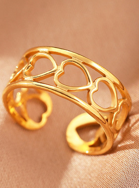 波西米亚风不锈钢开口戒指