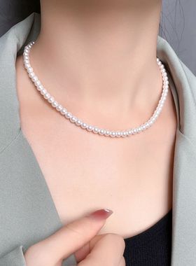 复古珍珠项链女潮新款高级设计感