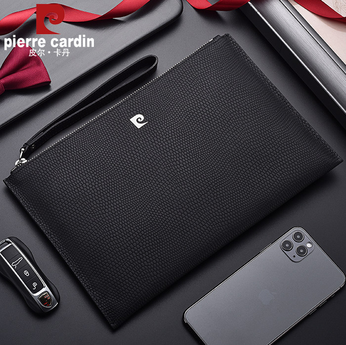 皮尔卡丹男士信封包头层牛皮手抓包 皮尔卡丹洪川男士包袋