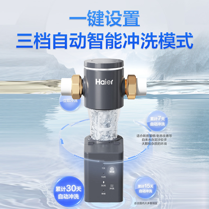 海尔前置过滤器7T大通量自动反冲洗全屋净水器家用官方旗舰HP45 - 图1