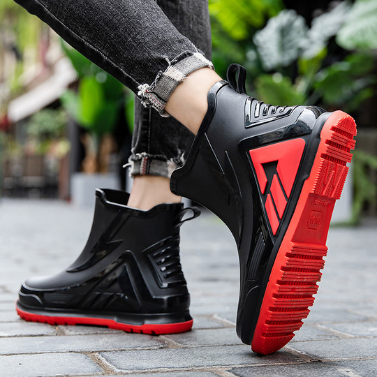 Резиновые сапоги для мужчин и женщин. Новые резиновые сапоги 2025 года для выхода на улицу, нескользящая обувь для тех, кто ездит на вынос, резиновая обувь для работы на кухне, обувь для рыбалки в воде.