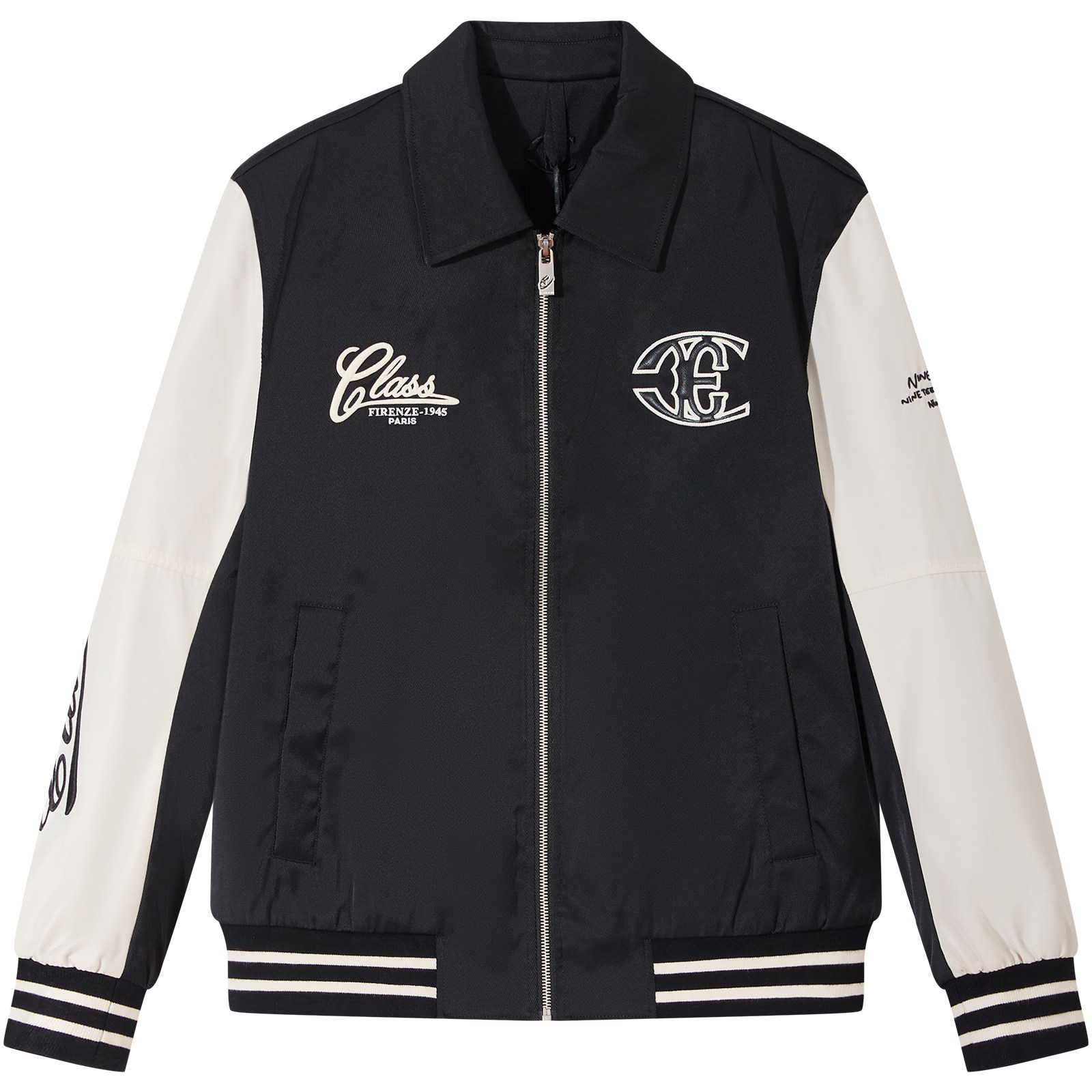 ZOUK letter embroidered lapel American baseball uniform men's trendy brand cotton jacket men's 2025 new autumn and winter
