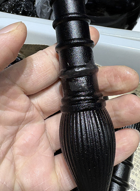 天然磨砂黑曜石文昌笔摆件客厅办公室风水毛笔办公桌金曜石礼物