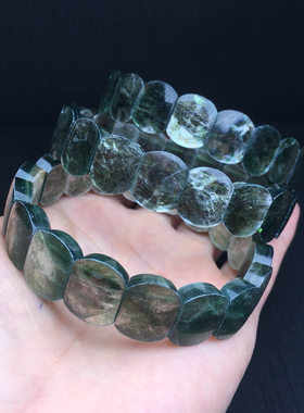 天然绿锂云母手排女款云母晶闪片手串水晶饰品礼物