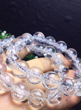 喜马拉雅天然白水晶diy现货手链