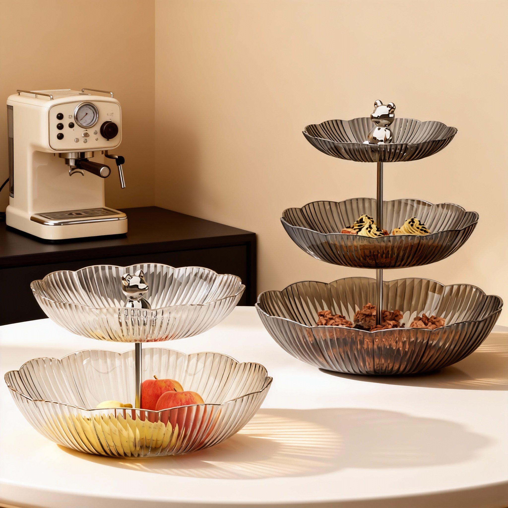 轻奢多层果盘家用客厅茶几多层糖果盘点心架零食糖果盘前台水果盘,淘宝优惠券,粉丝福利购,淘宝优惠卷