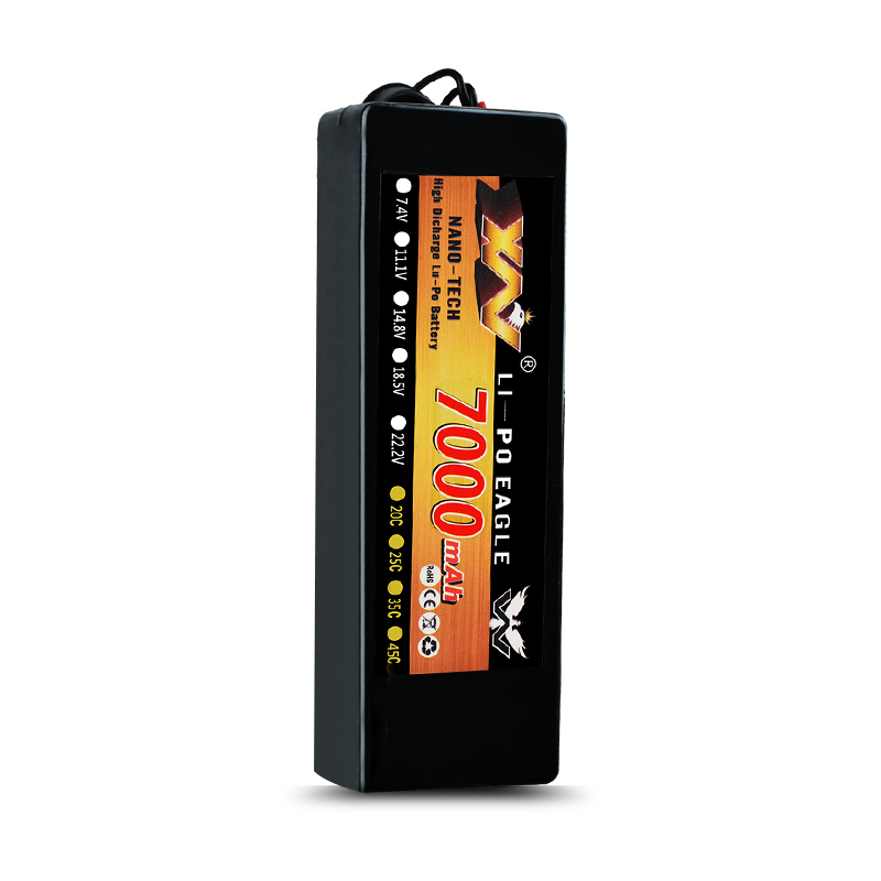 鹰王 RC车模硬壳锂电池 2S 7.4V 7000MAh 30C 1：10大脚车 遥控车 - 图1
