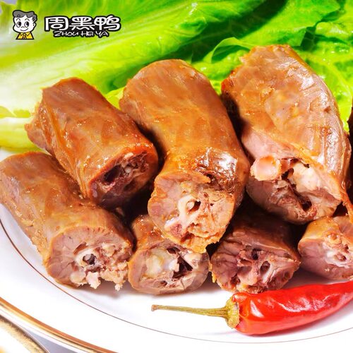 周黑鸭甜辣鸭脖140g武汉特产追剧小零食小吃即食卤味鸭脖子颗粒装 - 图1