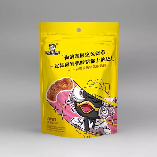 周黑鸭甜辣鸭脖140g武汉特产追剧小零食小吃即食卤味鸭脖子颗粒装 - 图2