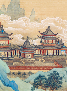 赵伯山春晓古典中国风茶室装饰画
