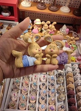 手办摆件可爱田园兔