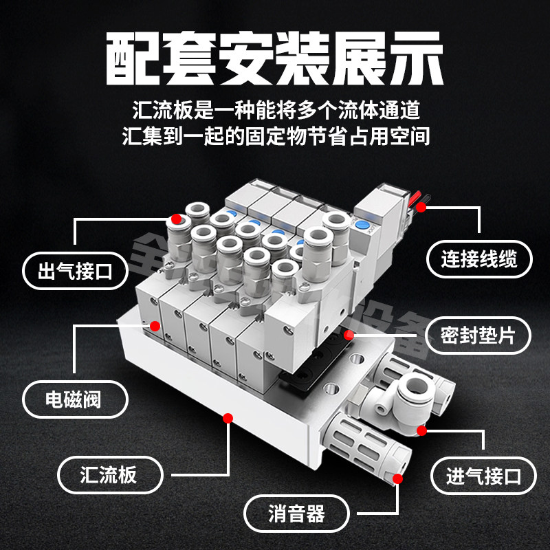 SMC汇流板电磁阀集装底座SS5Y3/7/9/ SS5Y5-20-06-05-08-04-10-03,淘宝优惠券,粉丝福利购,淘宝优惠卷