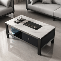 Minimalist modern rock plate tea table with boiling water jug Automatic upper water integral Gongfu tea table living room office tea table